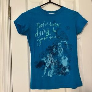 Disney Parks Haunted Mansion Graphic Blue Women/Kids T-Shirt